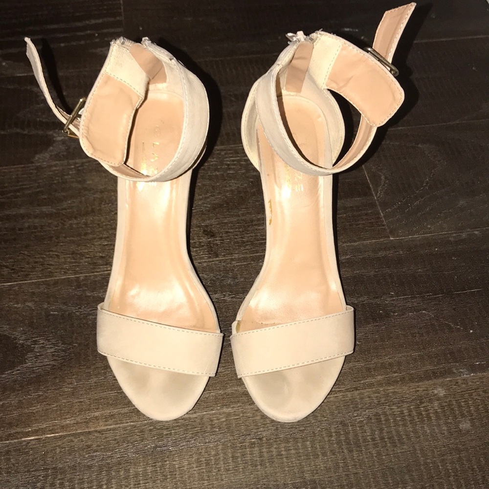 Glaze Nude Ankle Strap Sandals